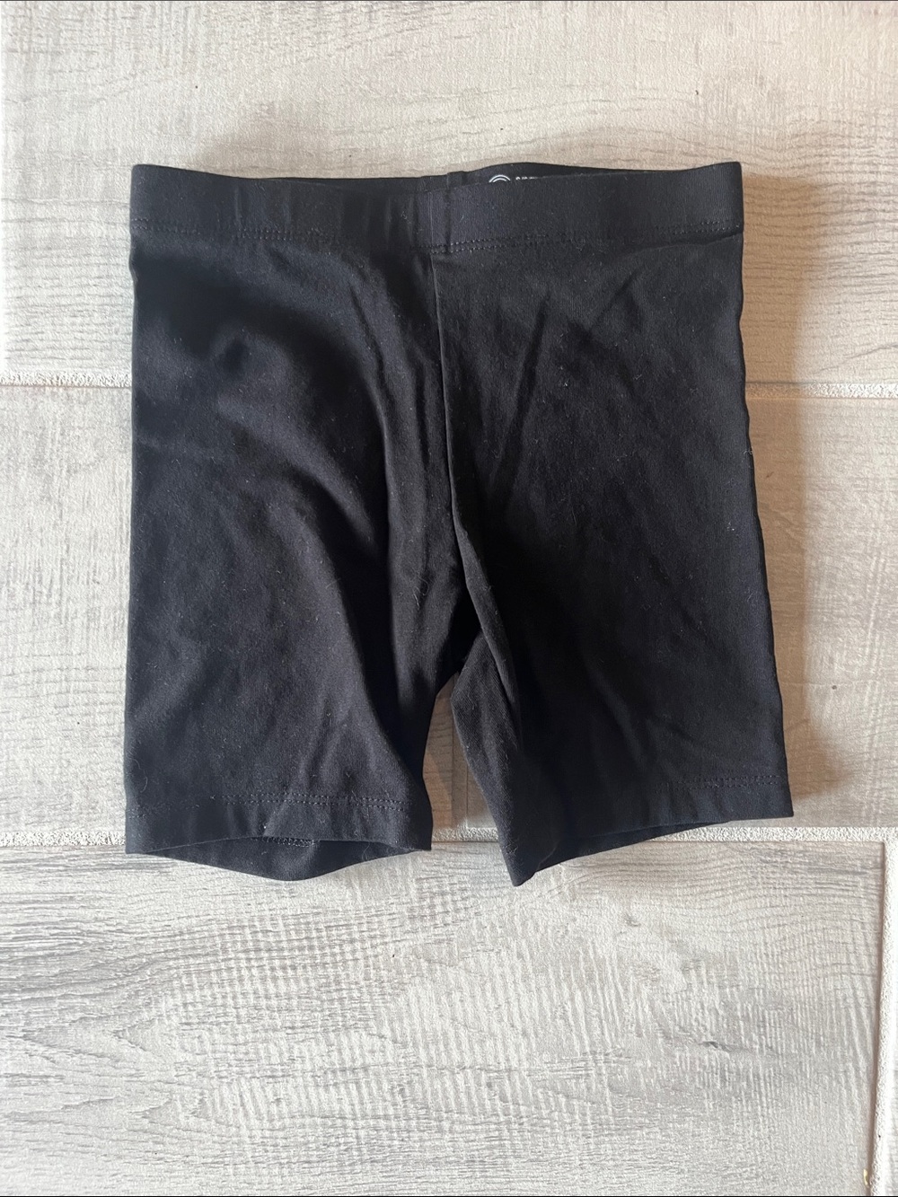 wonder nation Black Bike Shorts with Elastic Waistband